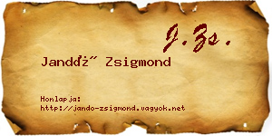 Jandó Zsigmond névjegykártya