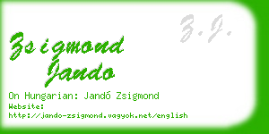 zsigmond jando business card