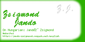 zsigmond jando business card